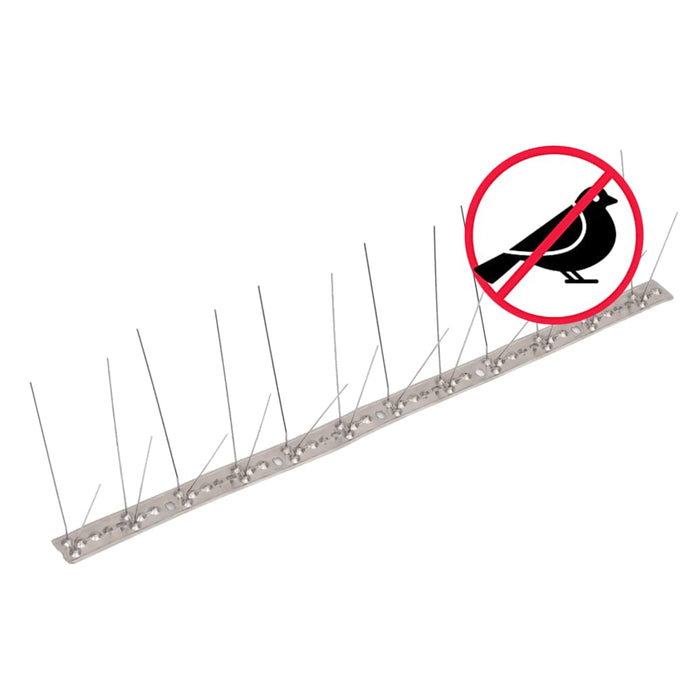Set bandă cu țepi antipăsări cu 4 rânduri, 20 buc., oțel, 10 m - WALTI WALTI