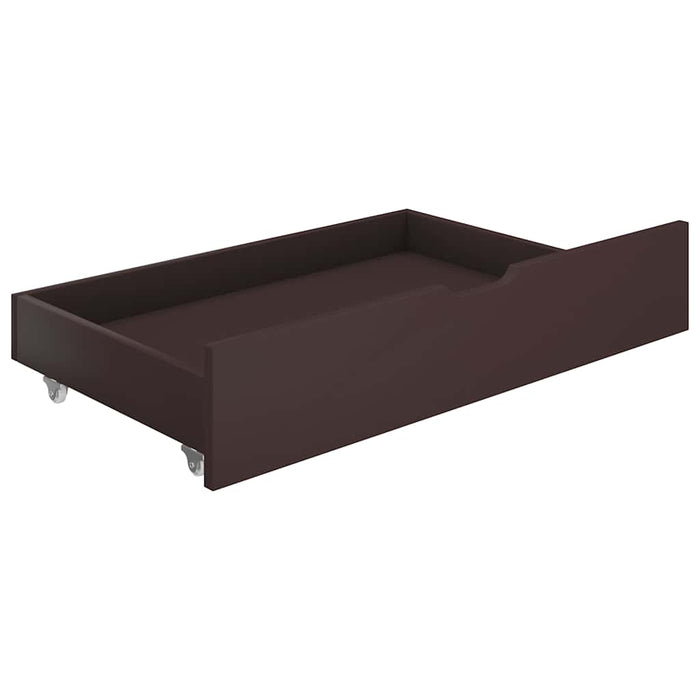 Cadru de pat cu 4 sertare maro închis 140x200 cm lemn masiv pin WALTI