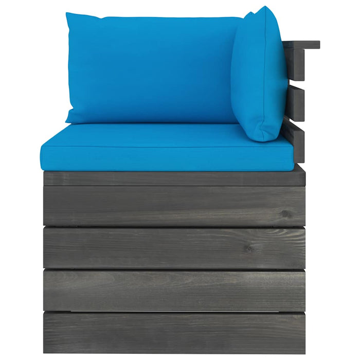 Set mobilier grădină din paleți, cu perne, 6 piese, lemn de pin WALTI