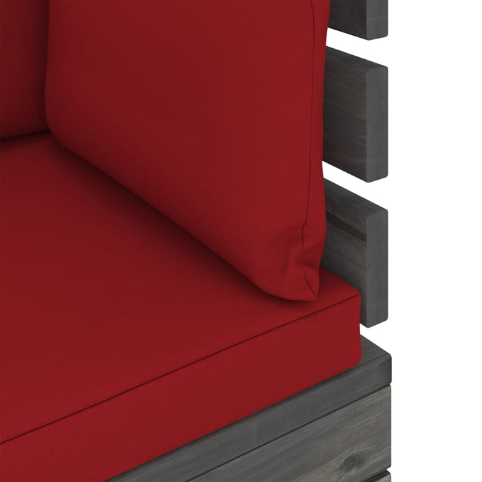 Set mobilier grădină paleți, 9 piese, cu perne, lemn masiv pin WALTI