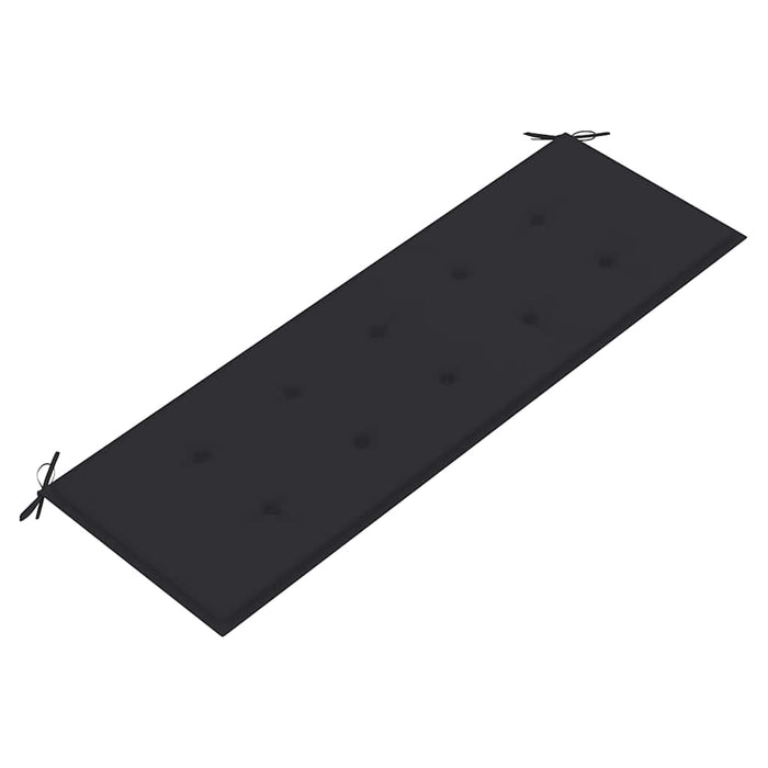 Bancă Batavia cu pernă antracit, 150 cm, lemn masiv tec WALTI