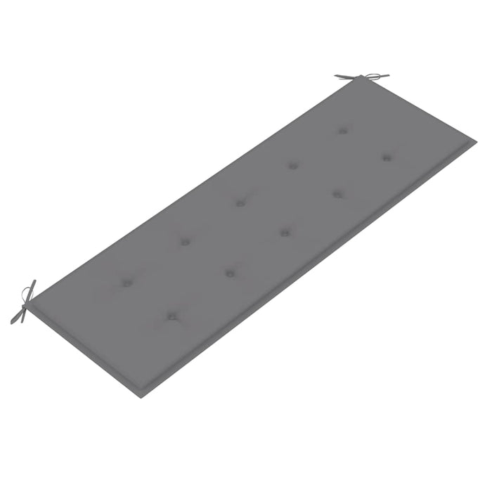 Bancă Batavia cu pernă gri, 150 cm, lemn masiv de tec WALTI