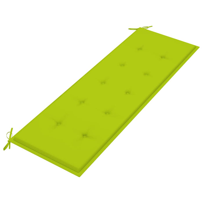 Bancă Batavia cu pernă verde aprins, 150 cm, lemn masiv de tec WALTI