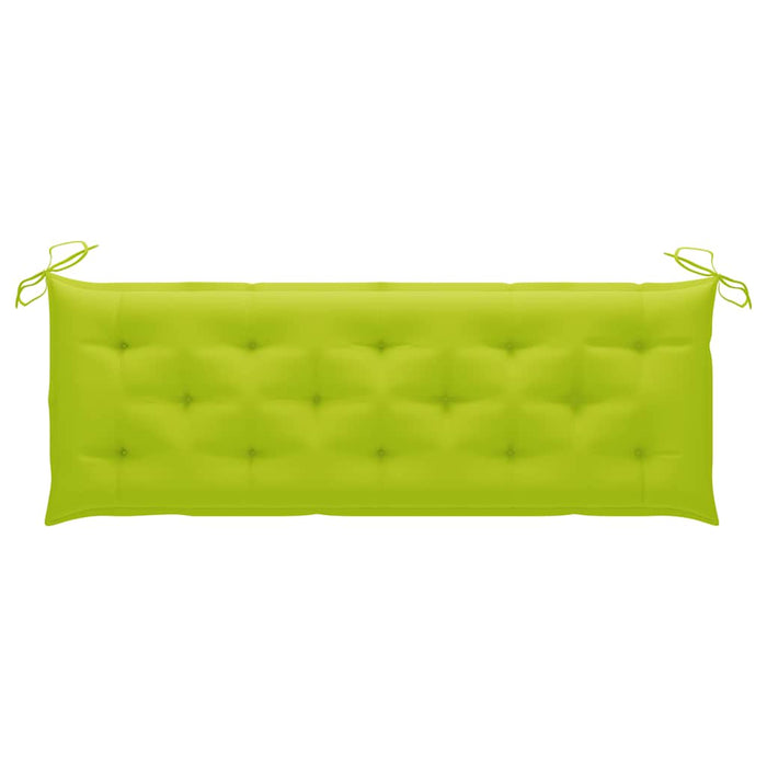 Bancă Batavia cu pernă verde aprins, 150 cm, lemn masiv tec WALTI