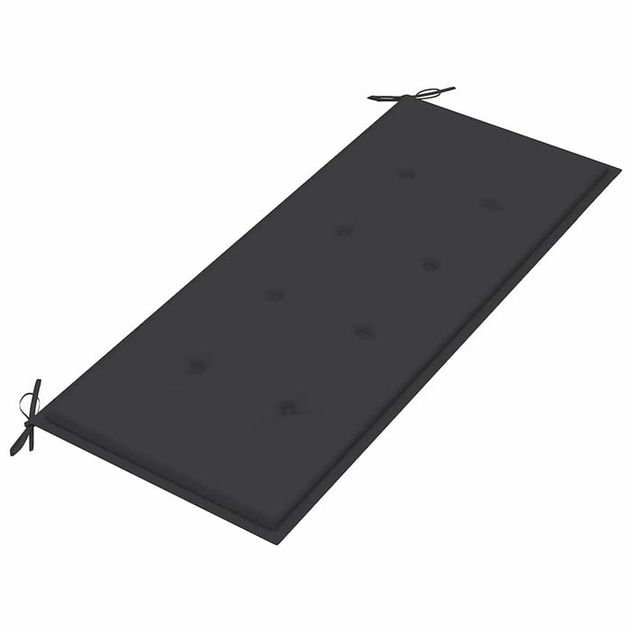 Bancă de grădină cu pernă antracit, 120 cm, lemn masiv tec WALTI