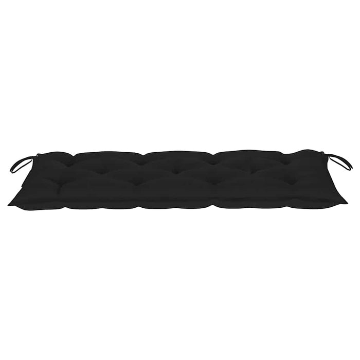 Bancă de grădină cu pernă neagră, 120 cm, lemn masiv tec WALTI