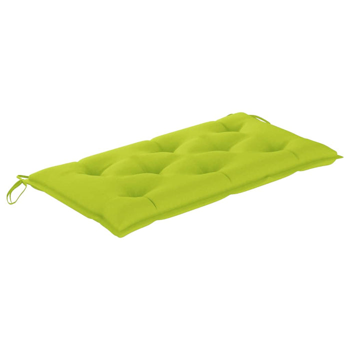 Bancă de grădină, pernă verde aprins, 112 cm, lemn masiv de tec - WALTI WALTI