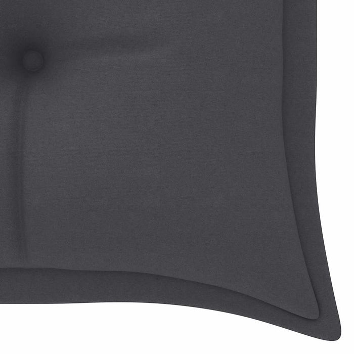 Bancă grădină cu pernă antracit, 150 cm, lemn masiv tec WALTI