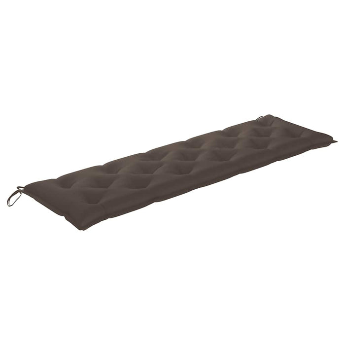 Bancă de grădină, pernă gri taupe, 175 cm lemn masiv tec WALTI