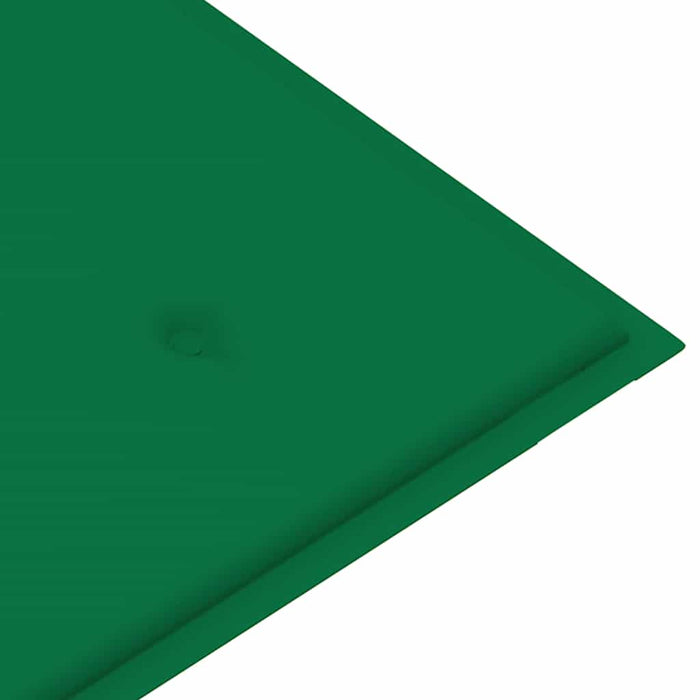 Bancă de grădină, pernă verde, 120 cm, lemn masiv tec WALTI