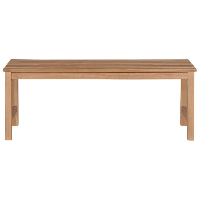 Bancă de grădină pernă albastru deschis 120 cm lemn masiv tec WALTI