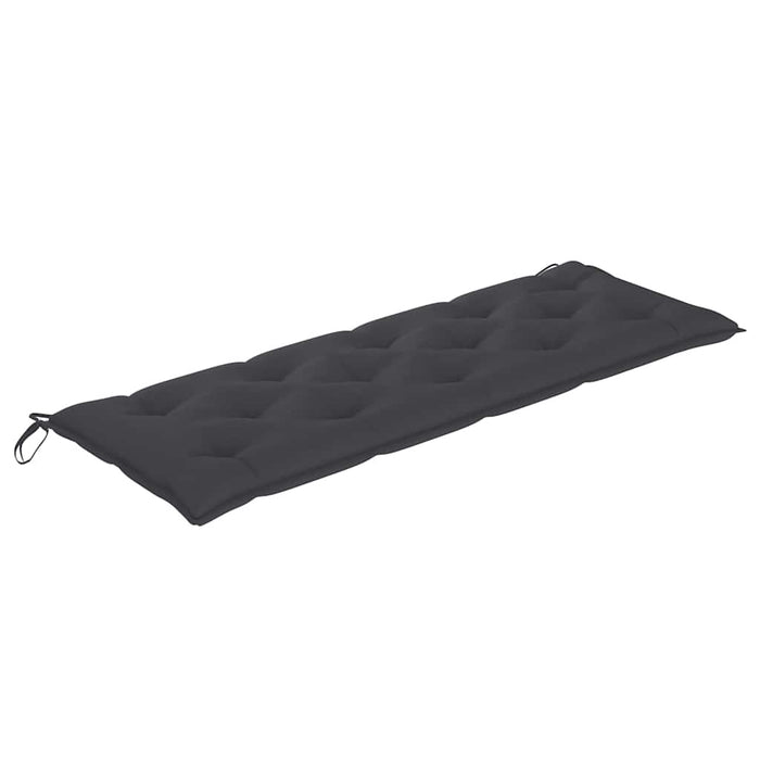 Bancă de grădină, cu pernă antracit, 150 cm, lemn masiv de tec WALTI