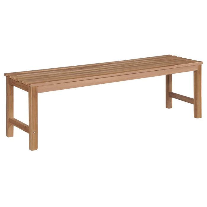 Bancă de grădină, cu pernă neagră, 150 cm, lemn masiv de tec WALTI