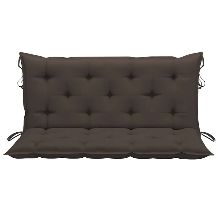 Bancă balansoar cu pernă gri taupe, 120 cm, lemn masiv tec WALTI
