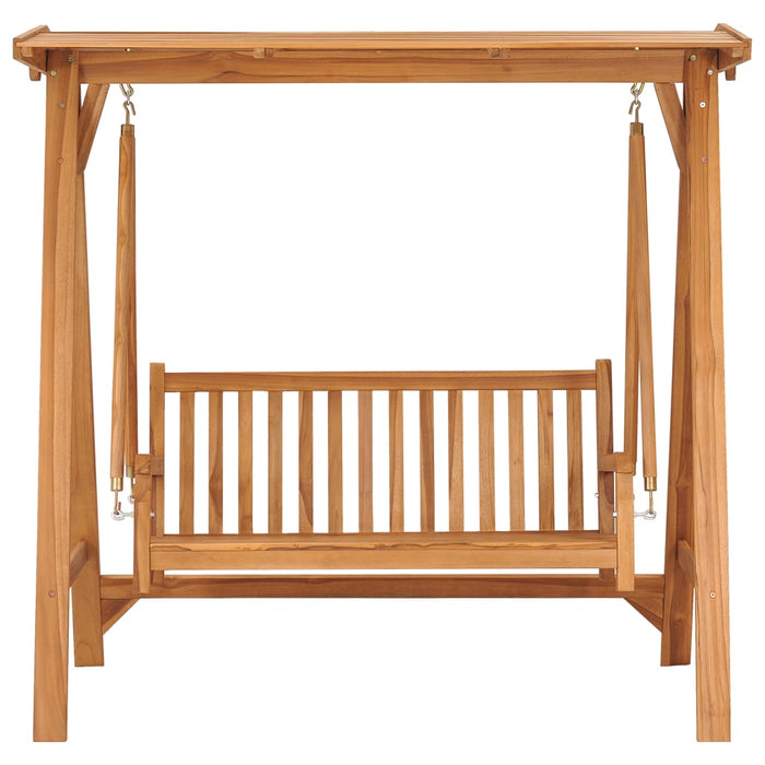 Balansoar cu pernă albastru deschis, 170 cm lemn masiv tec WALTI