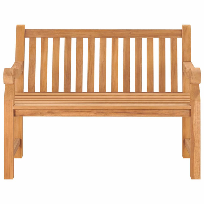 Bancă de grădină cu pernă, 120 cm, lemn masiv tec WALTI