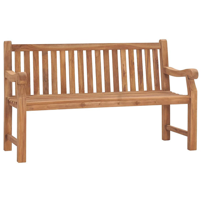 Bancă de grădină cu pernă, 150 cm, lemn masiv de tec WALTI