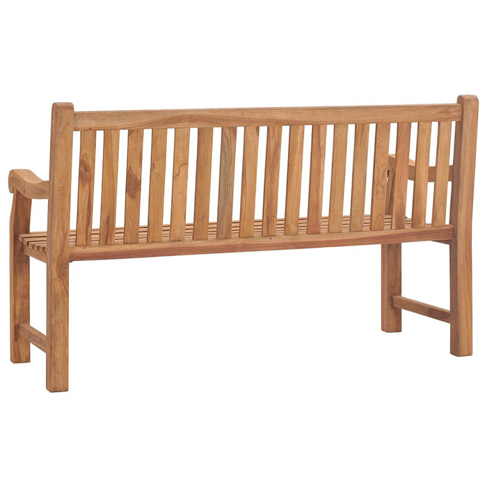Bancă de grădină cu pernă, 150 cm, lemn masiv de tec WALTI