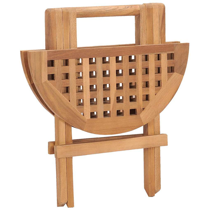 Set mobilier exterior pliabil cu perne, 3 piese, lemn masiv tec - WALTI WALTI
