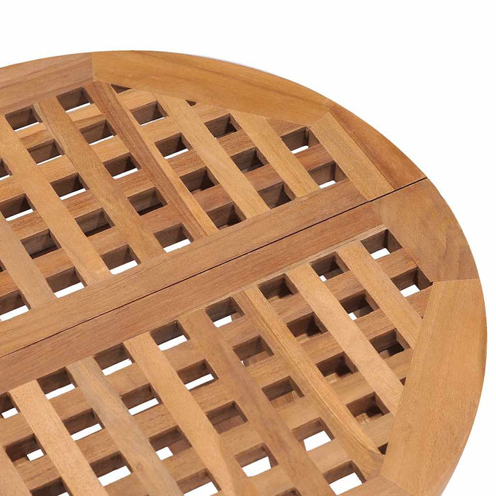 Set mobilier exterior pliabil cu perne, 3 piese, lemn masiv tec - WALTI WALTI