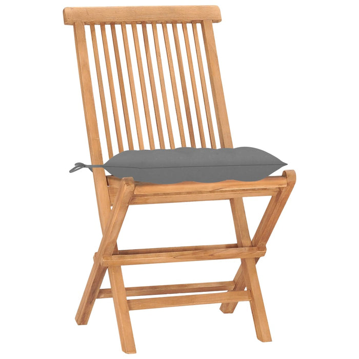 Set mobilier pliabil exterior cu perne 3 piese, lemn masiv tec - WALTI WALTI