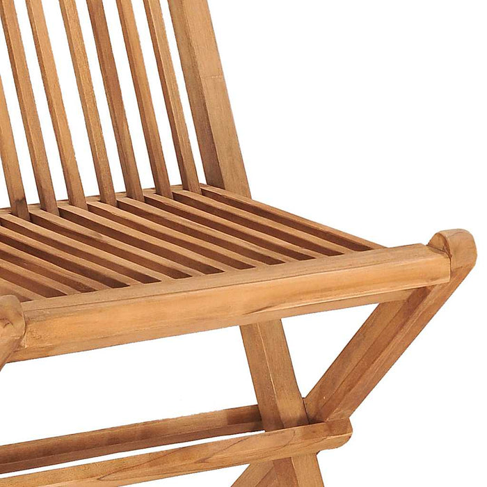 Set mobilier exterior pliabil cu perne, 3 piese, lemn masiv tec - WALTI WALTI