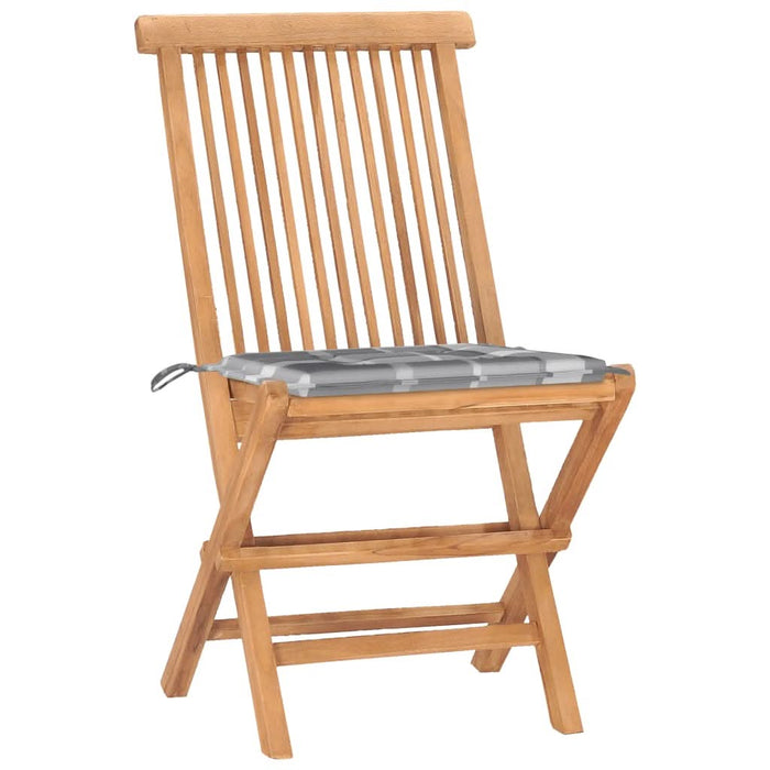Set mobilier exterior pliabil cu perne, 3 piese, lemn masiv tec - WALTI WALTI