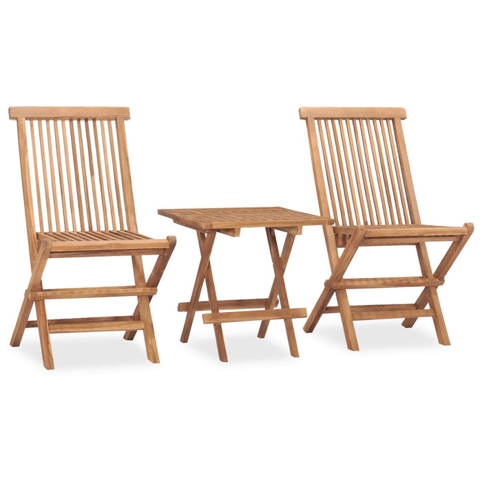 Set mobilier exterior pliabil cu perne, 3 piese, lemn masiv tec - WALTI WALTI