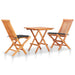 Set mobilier bistro cu perne antracit, 3 piese, lemn masiv tec - WALTI WALTI