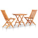 Set mobilier bistro cu perne antracit, 3 piese, lemn masiv tec - WALTI WALTI