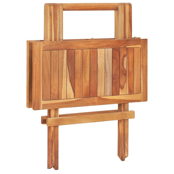 Set mobilier bistro cu perne antracit, 3 piese, lemn masiv tec - WALTI WALTI