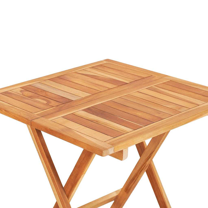 Set mobilier bistro cu perne antracit, 3 piese, lemn masiv tec - WALTI WALTI
