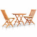 Set bistro 3 piese cu perne crem, lemn masiv tec - WALTI WALTI