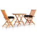 Set bistro 3 piese cu perne negru, lemn masiv tec - WALTI WALTI
