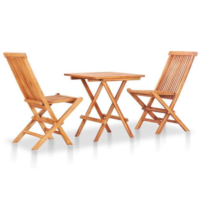 Set bistro 3 piese cu perne negru, lemn masiv tec - WALTI WALTI