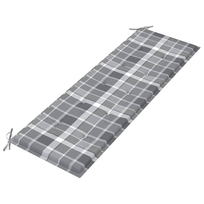 Bancă de grădină stivuibilă cu pernă, 159 cm, lemn masiv de tec WALTI