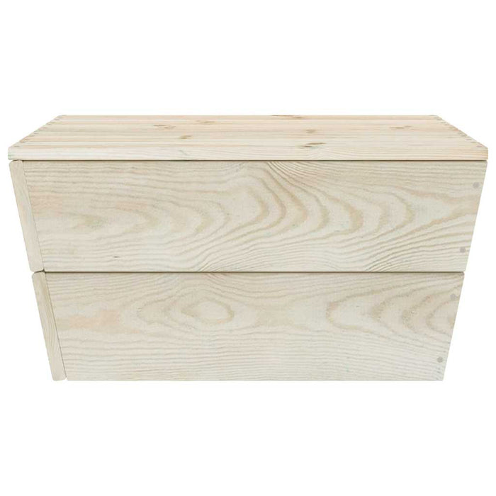 Set mobilier grădină paleți, 9 piese, cu perne, lemn de molid WALTI