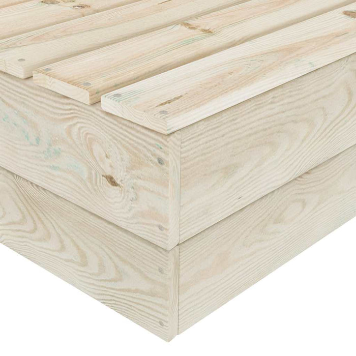 Set mobilier grădină paleți, 9 piese, cu perne, lemn de molid WALTI