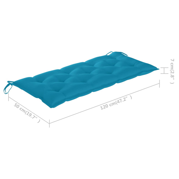 Bancă de grădină cu pernă, 120 cm, lemn masiv de acacia - WALTI WALTI