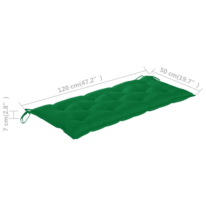 Bancă de grădină cu pernă, 120 cm, lemn masiv de acacia - WALTI WALTI