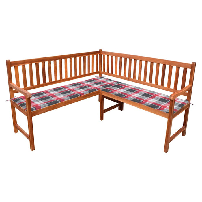 Bancă de colț grădină, cu perne,150 cm, lemn masiv de acacia WALTI