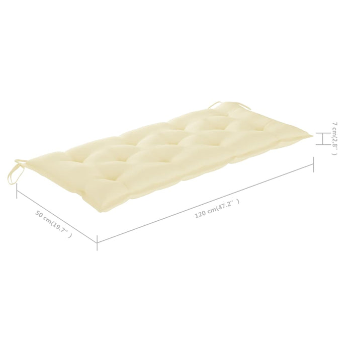Bancă de grădină cu perne, 240 cm, lemn masiv de acacia WALTI