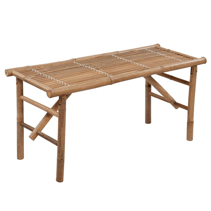 Bancă de grădină pliabilă cu pernă, 118 cm, bambus WALTI