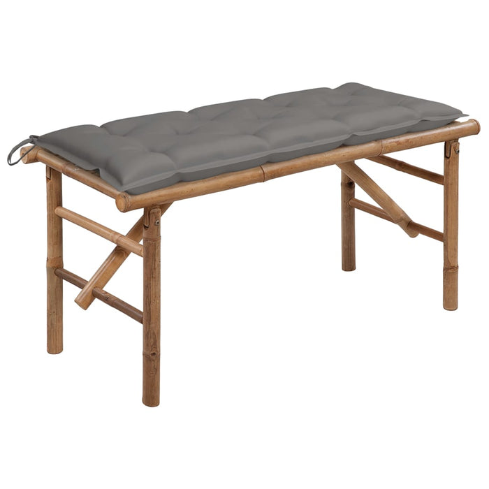 Bancă de grădină pliabilă cu pernă, 118 cm, bambus - WALTI WALTI