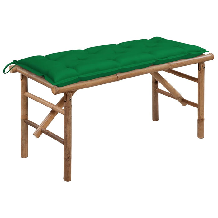 Bancă de grădină pliabilă cu pernă, 118 cm, bambus - WALTI WALTI