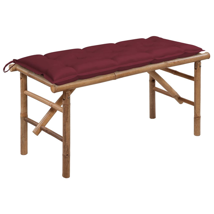Bancă de grădină pliabilă cu pernă, 118 cm, bambus - WALTI WALTI
