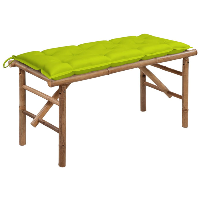 Bancă de grădină pliabilă cu pernă, 118 cm, bambus WALTI