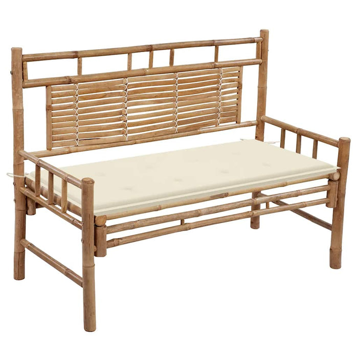 Bancă de grădină cu pernă, 120 cm, bambus - WALTI WALTI