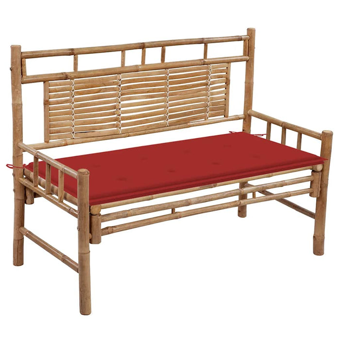 Bancă de grădină cu pernă, 120 cm, bambus - WALTI WALTI