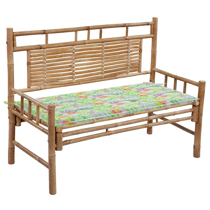 Bancă de grădină cu pernă, 120 cm, bambus WALTI